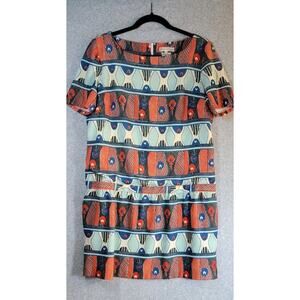 ANTHROPOLOGIE Paul and Joe Sister Guadalupe Shift Dress Retro Dropwaist Sz Large